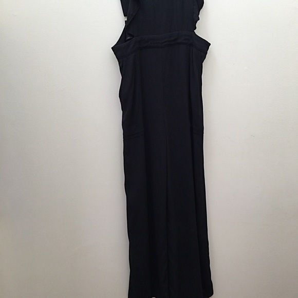 Zara Cropped Pinafore Overall Black Medium - Picture 3 of 8